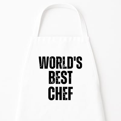 Keukenschort "World’s Best Chef" | Kerstcadeau & Sinterklaas | Wit