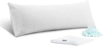 Extra Dik Zijden Kussen met Memory Foam Vulling en Bamboe Koelhoezen