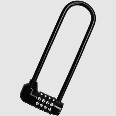 Dailygoods- Hangslot 4-Cijferige Combinatie - 16 cm Lange Beugel - Zware Kwaliteit Buiten - Waterdicht - Herzetbare Code - Robuust Zinklegeringsmetaal - Combinatieslot