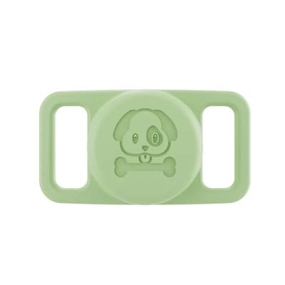1 pièce pour étui Apple Airtag Collier pour chien chat Localisateur GPS Étui protecteur coloré en silicone pour étui traqueur Apple Air Tag anti-perte beige