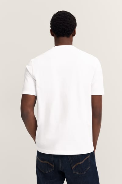 Shirt ronde hals Van Bugatti wit