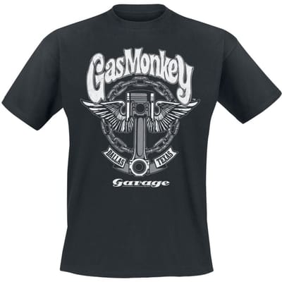 Gas Monkey Garage T-shirt - Big Piston - S tot M - voor Mannen - zwart