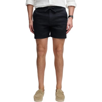 Superdry The Merchant Store - Linnen Shorts Blauw Grootte: XL