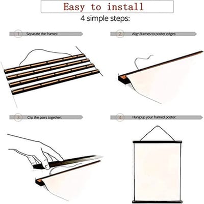 Poster Hanger, Houten Fotolijst, Moderne Magnetische DIY Houten Foto/Canvas Schilderij/Poster Hanger Voor Wanddecoratie.