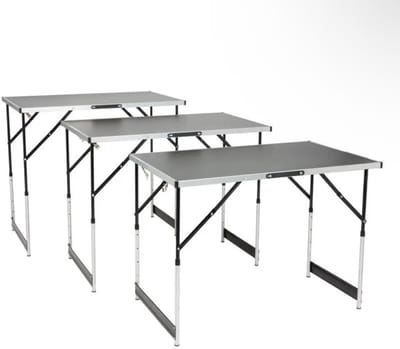 Multifunctionele tafelset – 3-delig | Verstelbaar in 4 hoogtes (100 x 60 x 70/80/87/94 cm)
