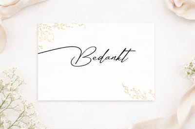16 stuks Bedankt kaarten - set bedankt kaartjes - bedankjes - bedankt kaartjes - Bedankt cadeautje - Bedankjes - doopsuiker - Set kaarten - - Bedanktkaarten