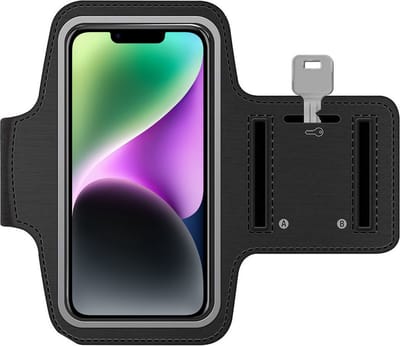Arara Armband Geschikt voor iPhone 14 sportarmband - hardloopband - Sportband hoesje - zwart