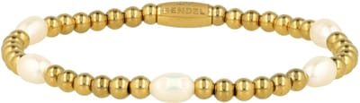 My Bendel - Goudkleurige Kralenarmband met Echte Zoetwater Parels - met Luxe Cadeauverpakking | Sieraden Voor Dames