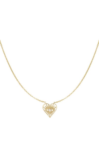 Bijoutheek Ketting Parel Hart Goud