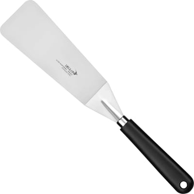 Déglon Gebogen spatel – roestvrijstaal – ergonomisch polypropyleen handvat – 16 cm – vaatwasmachinebestendig
