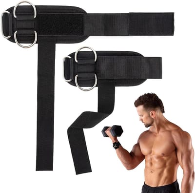 Set van 2 Verstelbare Weerstandsbanden met D-Ring voor Krachttraining en Fitness - Perfect voor Pull-Ups, Bicep Curls en Triceps Oefeningen, Ideaal voor Thuis en Sportschool