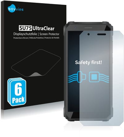 Savvies - Screenprotector voor Blackview Oscal S60 Pro - Folie Beschermfolie transparant 6 Stuks