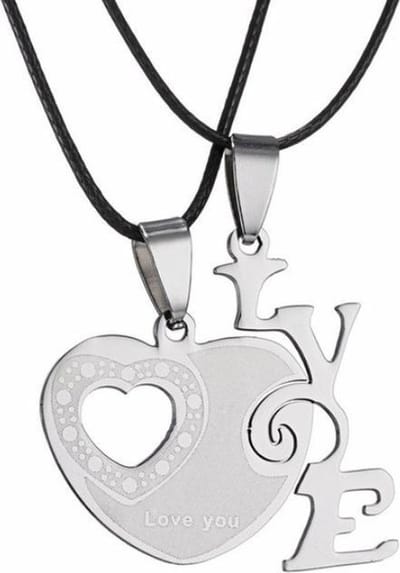 Fako Bijoux® - Vriendschapsketting - BFF Ketting - RVS - Hart Love You