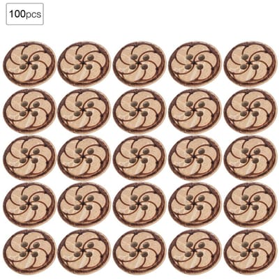 14-15mm 100pcs/sac Boutons Ronds 4 Trous Outils de Couture Accessoires Artisanat Fait Main DIY Bois