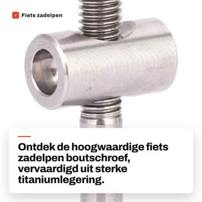 Dailygoods- Zadelpen Titaniumlegering - Boutschroef M5x40 mm - Vaste Verbinding - Sterk en Duurzaam - Precisie-Verwerking - Lichtgewicht 8g - Fietsschroef