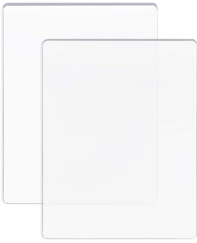 Dailygoods- Snijplaten Transparant - 2 Stuks - Acryl 19.5x15cm - Dikte 3mm/5mm - Geschikt voor Embossing Snijmachine - Duurzaam Materiaal - Snijmat