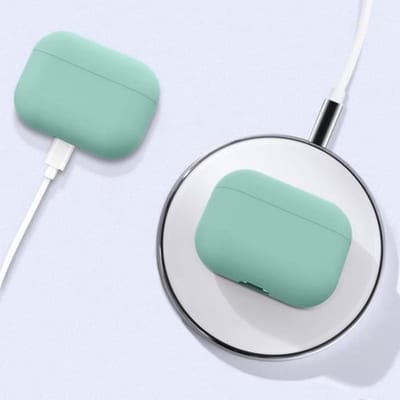 Jumada's "Geschikt" voor Apple Airpods hoesje -"Geschikt" voor  Airpods Pro - Softcase - Mint Groen - Beschermhoesje