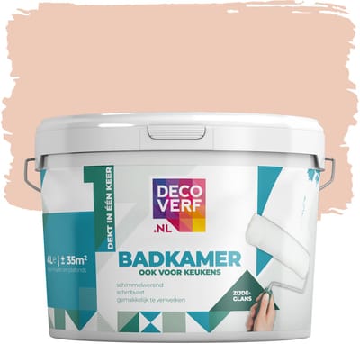 Decoverf badkamer verf zachtroze, 4L