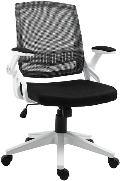 Roossentials bureaustoel - Office chair - Kantoorstoel - Voor kantoor - Kantelfunctie, Verstelbare hoogte en gebogen rugleuning - Foam - Zwart