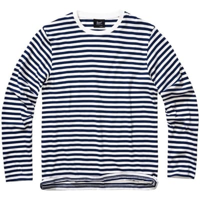 Brandit Shirt met lange mouwen - Lange Mouwen Top - S tot XXL - voor Mannen - navy-wit
