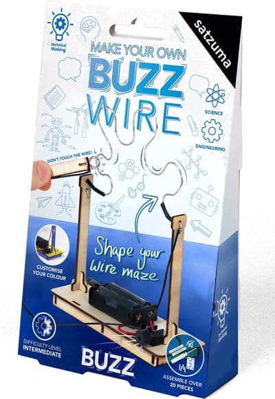 Satzuma Buzz Wire - Bouw je eigen houten doolhofspel - STEM speelgoed
