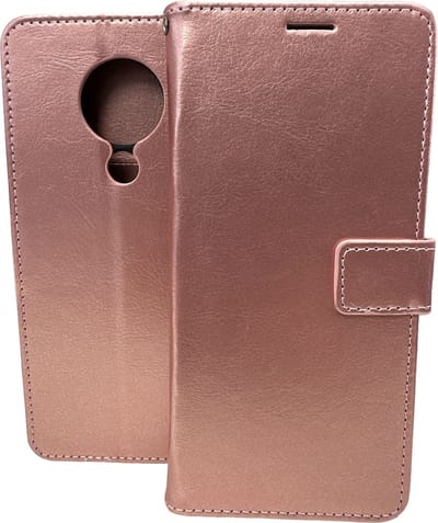 Portemonnee Book Case Hoesje Geschikt voor: Nokia 5.3 -  rosegoud
