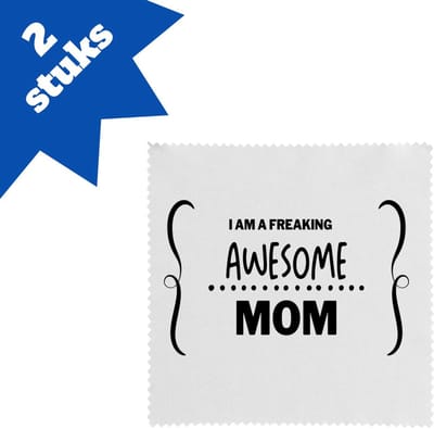 Akyol - i am a freaking awesome dad brillendoekjes - Vader - geweldige vader - liefste papa - verjaardag - cadeau - kado - bedankje - geschenk - 17,8 bij 17,8 cm - 2 stuks
