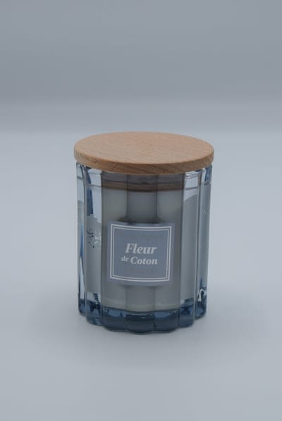 Plantaardige geurkaars fleur de coton 190 gram Esprit Provence - kaars met retro design