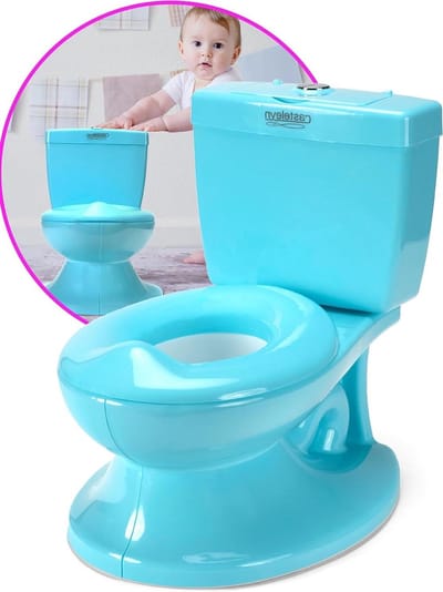 Plaspotje peuter - Kinder toilet - Zindelijkheidstraining - Met geluidseffecten - Tot 21 kg - Blauw
