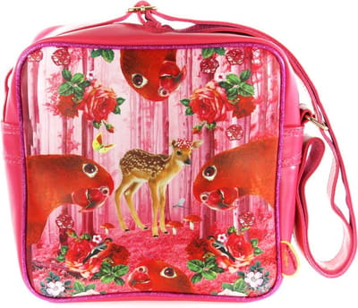 Kunstboer - Schoudertas Bambi - Schoudertas - Papegaai - Meidentas - 25 x 25 x 10 cm