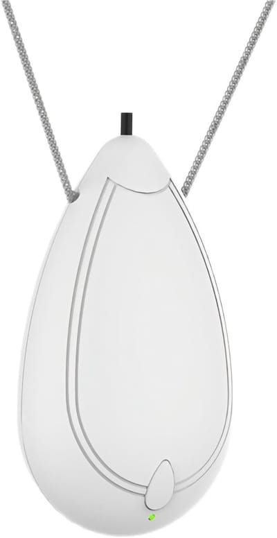 Draagbare luchtreiniger, oplaadbare persoonlijke luchtreiniger ketting, draagbare mini air ionisator voor buitenreizen om stuifmeel, rook, stof te verwijderen (wit)
