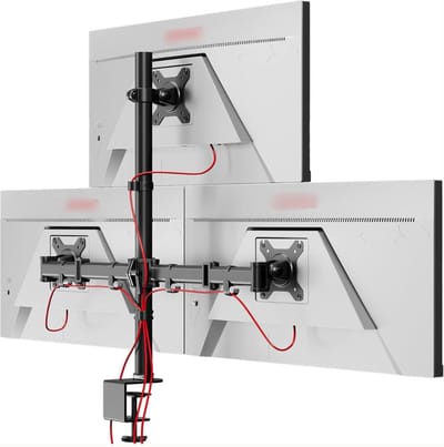 DD Monitor Arm 3 Schermen - Triple Monitor Arm - Monitor Arm 3 Monitoren - 360 Graden Roterend