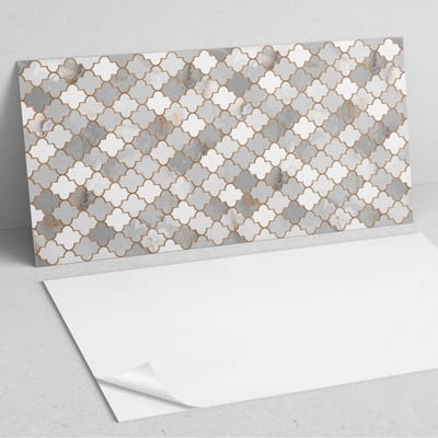 Coloray Wandpanelen Zelfklevend - Mozaïekpatroon met vormen PVC Wandpaneel - 100 cm x 50 cm - Grijs Wandbekleding Zelfklevend - 1 stuk - Texturen Wandpanelen Zelfklevend - Wandbord Keuken - Wandpaneel Badkamer