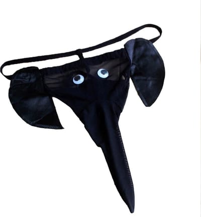 Zwarte Olifanten String - Olifant Ondergoed Heren | onesize