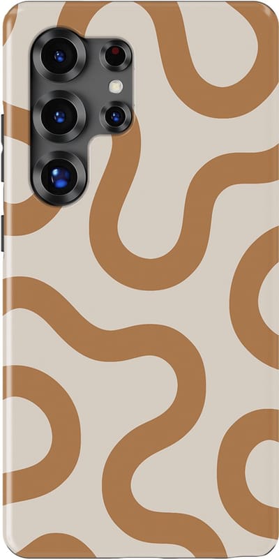 DripCase Motion Flow Tough Hoesje Samsung Galaxy S25 Ultra | Backcover met Mag | Trendy Design | Valbescherming | Warm Whisper