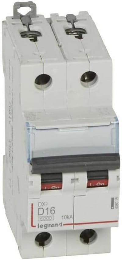 2-polige Aardlekschakelaar 16A Curve D 10kA 230V/400V - Compact Installatiemateriaal