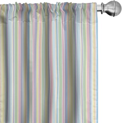 ABAKUHAUS Pastel Gordijnen – 2-delige set 75×245 cm – microvezel – halfdonker