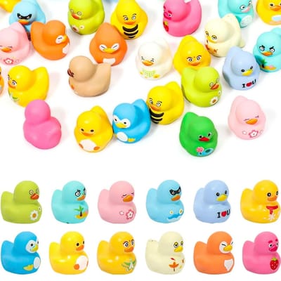 40/20 STuks Mini Eenden Beeldjes Kerst Valentijnsdag Cadeau Ideaal Voor Sprookjes Tuin Huis Bureau Decoratie W12125WW- yellow
