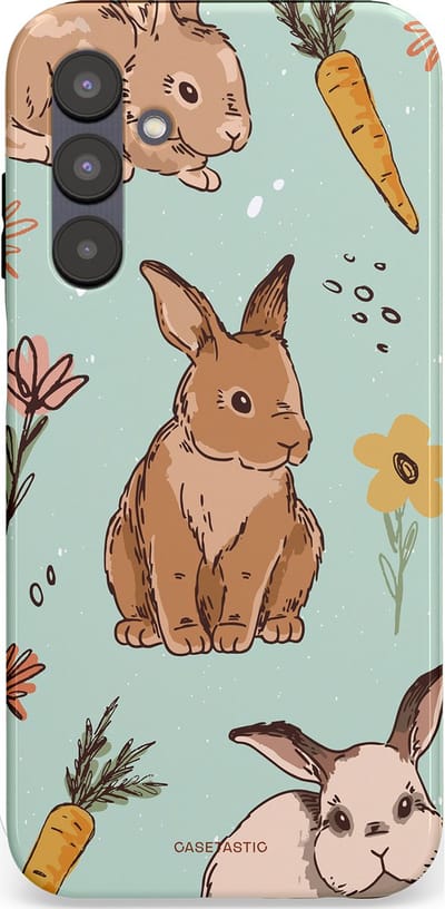 Casetastic Hoesje Geschikt voor Samsung A25 - Stijlvolle Beschermende Duo-layer Case - Hop hop flapoortje