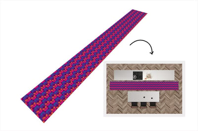 Keukenloper 400x50 cm - Keukenmat vinyl Tulpen - Patroon - Retro - Keukenmatten loper - Keuken vloerkleed tapijt