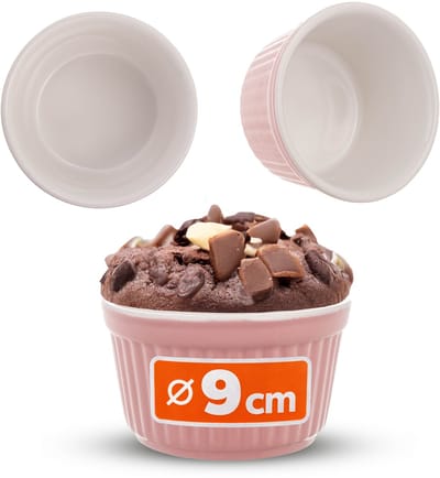 Maes keramische ovenschaal 9 x 5 cm roze 1 st.