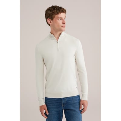 WE Fashion Halfway Zipper Off-white Taglia: 3XL | Maglioni a maglia Outlet | Uomo | Bianco