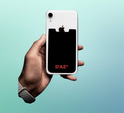 D'AZ® - Pasjeshouder - Kaarthouder telefoon - Oplakbare houder - Black