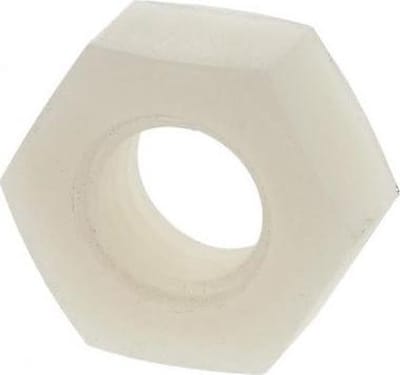 Nylon moer M5 - DIN 555 - Zeskantmoeren metrisch- 10 stuks