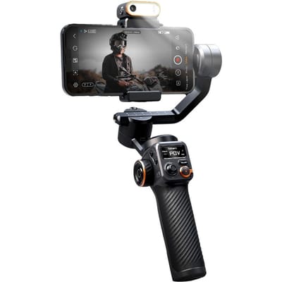 hohem iSteady M6 3-assige smartphone-gimbal-stabilisator Anti-shake telefoon Vlog-gimbal 360 graden draaibaar With Fill Light & AI Module