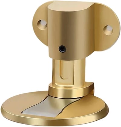 Verstelbare Deurstop - Vloerstopper Deur - Deuren Open Houden - Ponsvrij Monteren - 1x1x1 cm - Goud