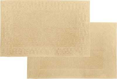 Tiseco Home Studio - Badmat DELUX - SET/2 - 100% katoen - 750 g/m² - superzacht en zeer absorberend - Rechthoek - 50x80 cm - Zand