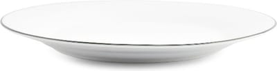 BonBistro Plat bord 27cm green rim Basic White (Set van 6)