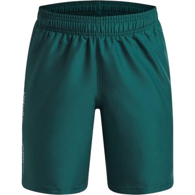Under Armour Technische geweven korte broek met logo voor jongens (Groen/Wit)