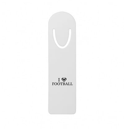 Hacebo® - I love football metalen boekenlegger - Voetbal - voetballers - sport - atleten - kado - cadeau Bladwijzer boekenleggers - 12.7 cm x 3.2cm